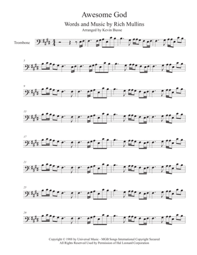 Awesome God (arr. Kevin Busse)