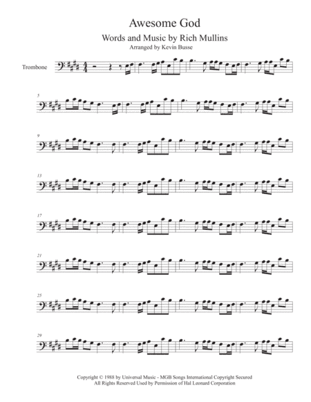 Awesome God (arr. Kevin Busse)