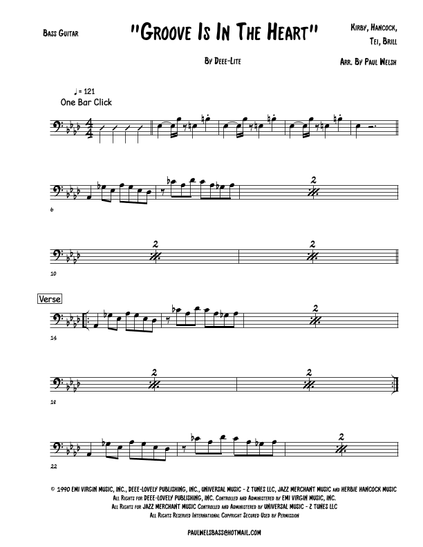 Groove Is In The Heart (arr. P Welsh)
