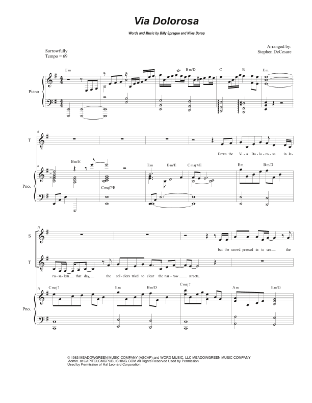 Via Dolorosa (arr. Stephen DeCesare)