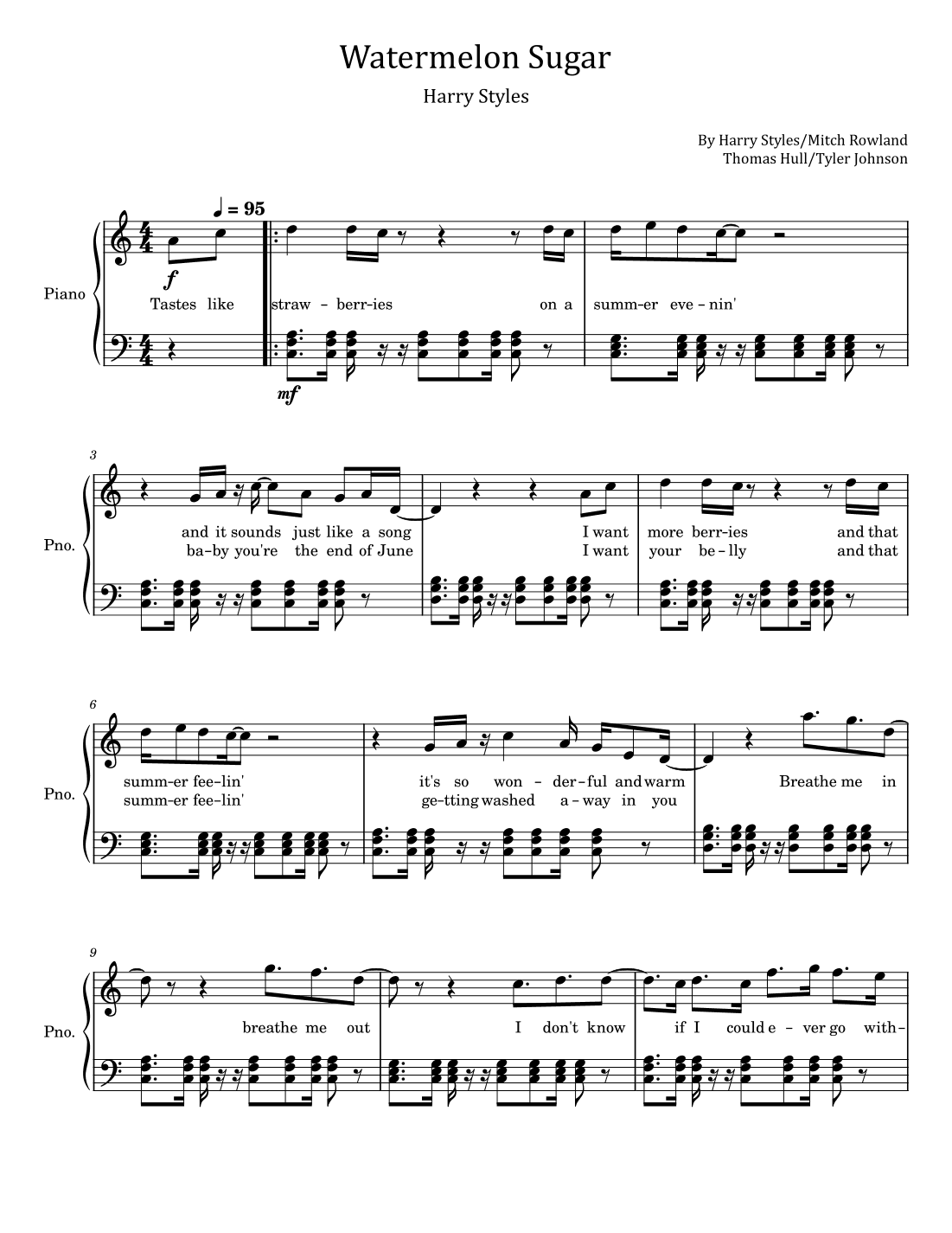 Watermelon Sugar (arr. poon)