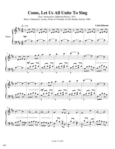 Come, Let Us All Unite To Sing (arr. Carla Klassen)