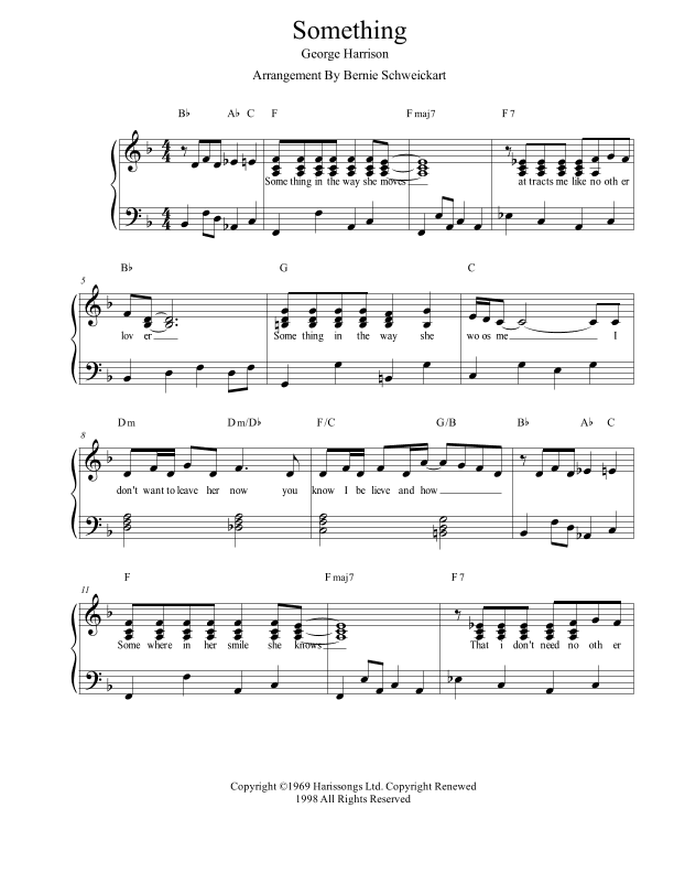Something (arr. Bernie Schweickart)