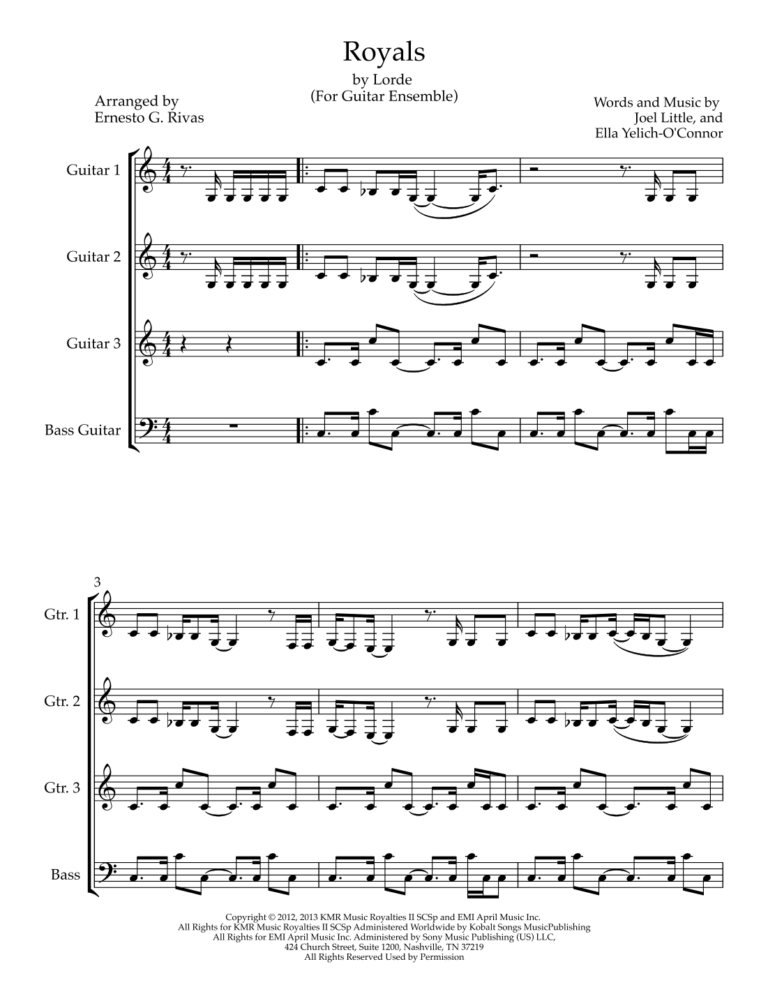 Royals (arr. Ernesto G. Rivas)