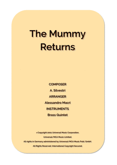 The Mummy Returns (arr. Alessandro Macrì)