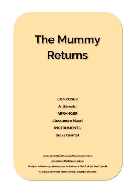 The Mummy Returns (arr. Alessandro Macrì)
