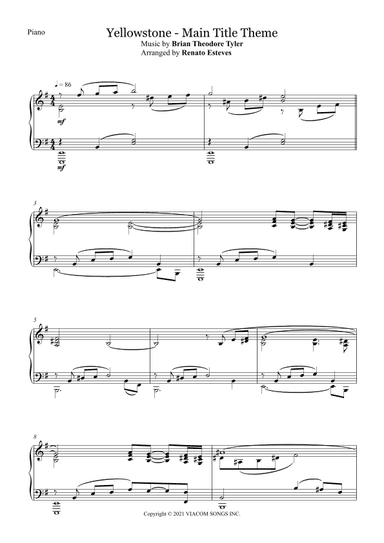 Yellowstone - Main Title Theme (arr. Renato Esteves)