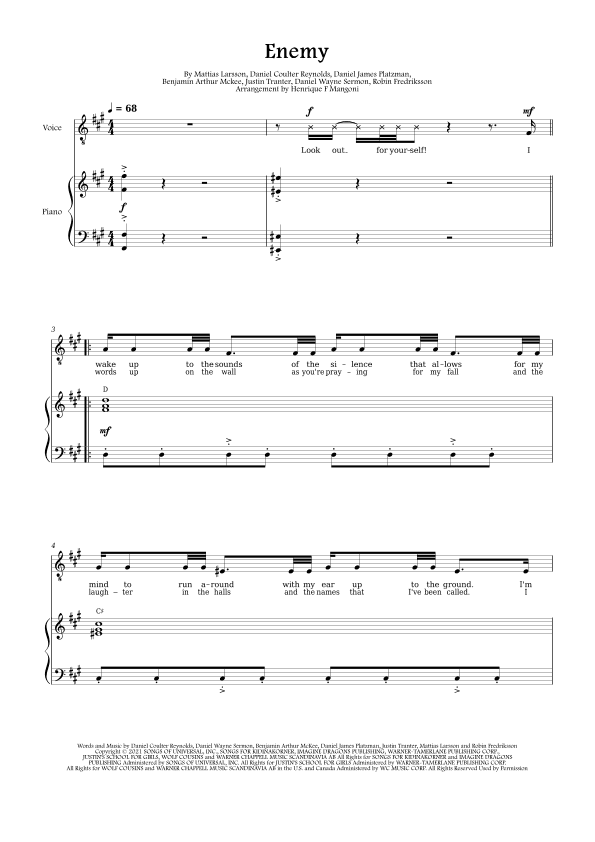 Enemy (arr. Henrique F Mangoni)