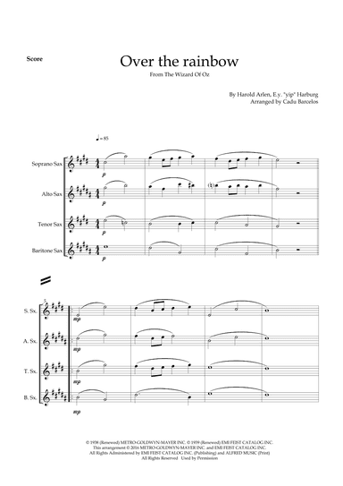 Over The Rainbow (arr. Cadu Barcelos)