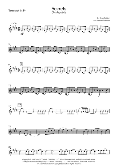 Secrets (arr. Fernando Britto)