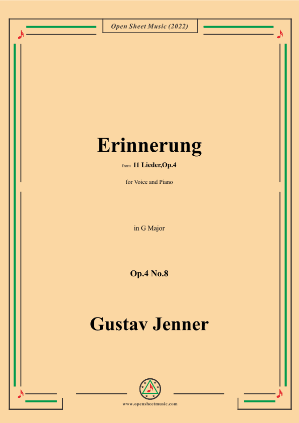 Jenner-Erinnerung,in G Major,Op.4 No.8 (arr. OSM Press)