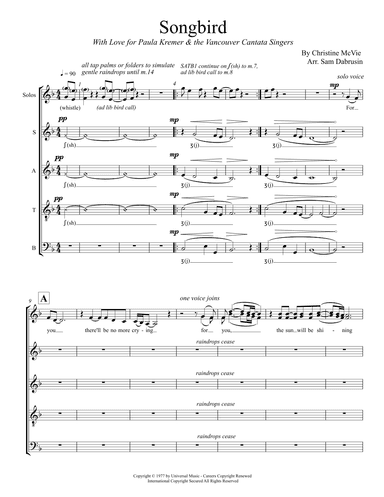 Songbird (arr. Sam Dabrusin)