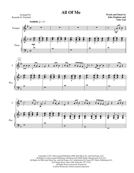 All Of Me (arr. Kenneth D. Friedrich)