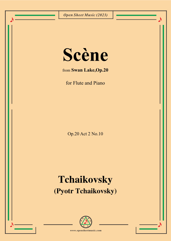 Tchaikovsky-Scène,Moderato,Op.20 Act 2 No.10,for Flute and Piano (arr. OSM Press)