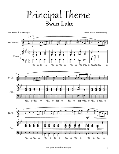 Swan Lake (arr. Marie-Ève Mainguy)