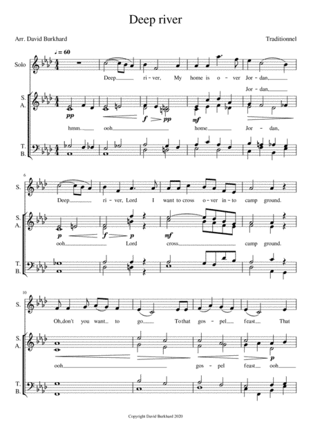 Deep river (arr. David Burkhard)