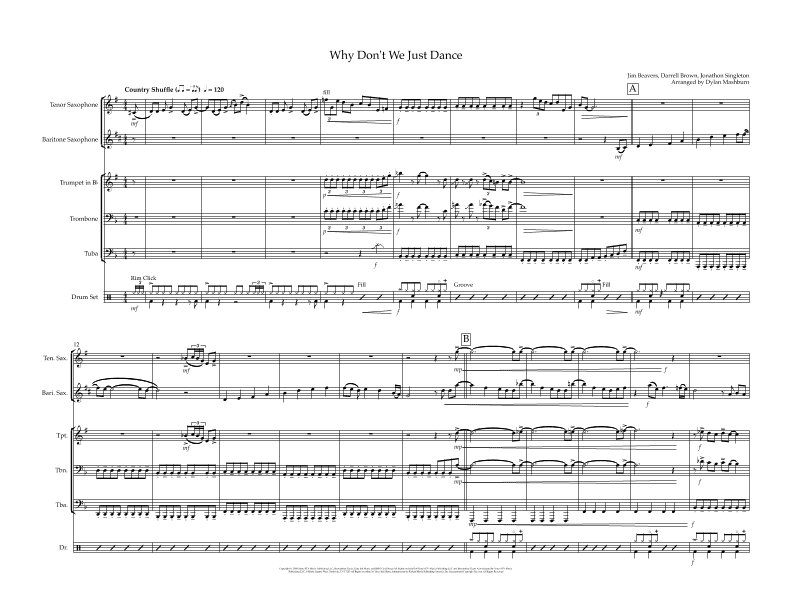 Why Don't We Just Dance (arr. Dylan Mashburn)