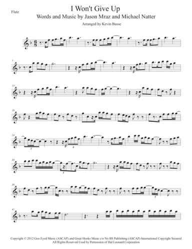 I Won't Give Up (arr. Kevin Busse)