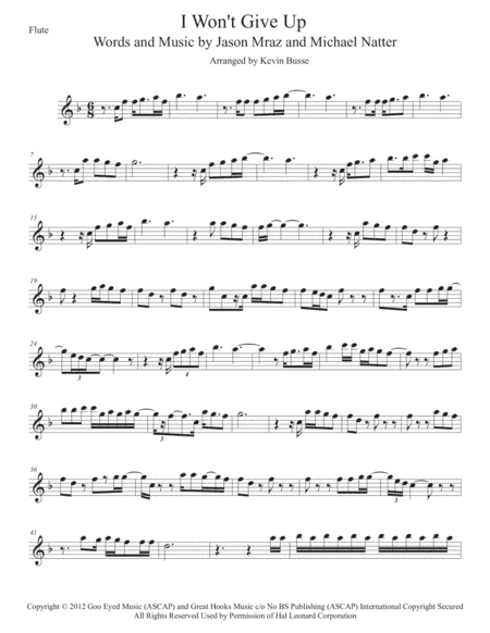 I Won't Give Up (arr. Kevin Busse)