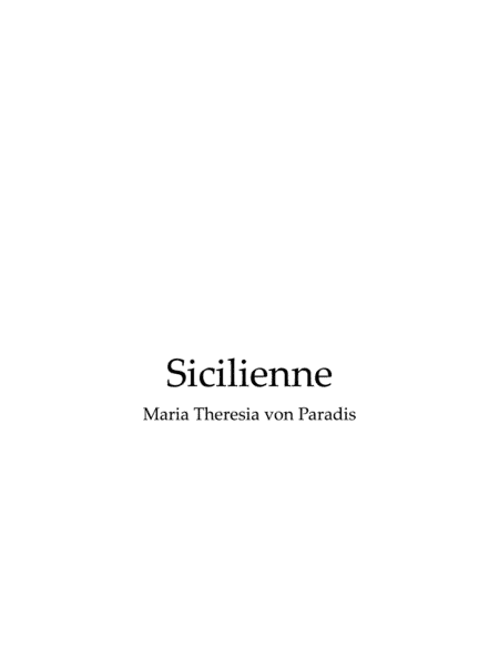 Sicilienne ( Paradis ) ( violin and cello ) (arr. mcbleke)