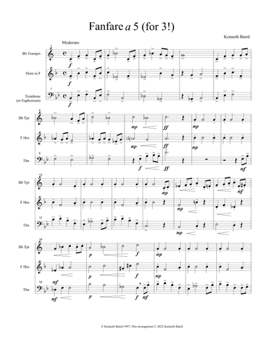 Fanfare a 5 (for 3!)