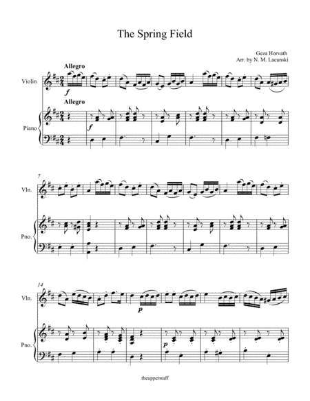 The Spring Field (arr. Nick Lacanski)