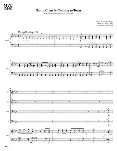 Santa Claus Is Comin' To Town (arr. Charles Beale)