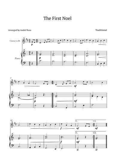The First Noel (arr. André Nusa)