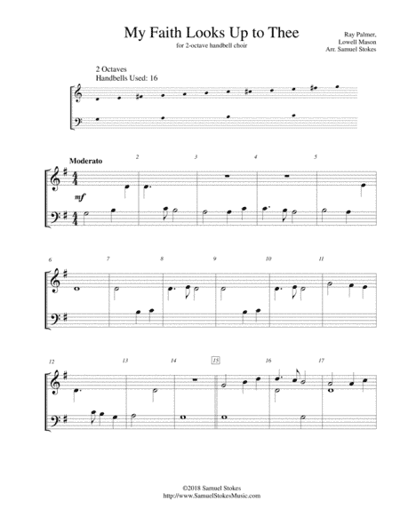 My Faith Looks Up to Thee - for 2-octave handbell choir (arr. Samuel Stokes)