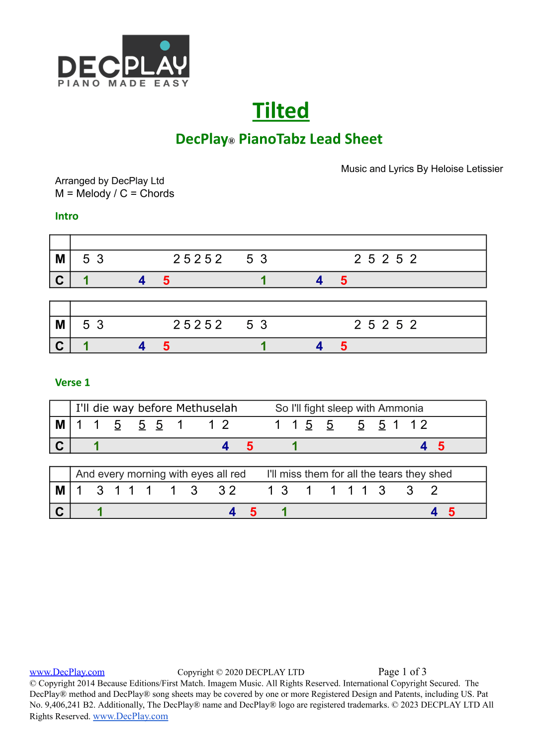 Tilted (arr. DecPlay Ltd)