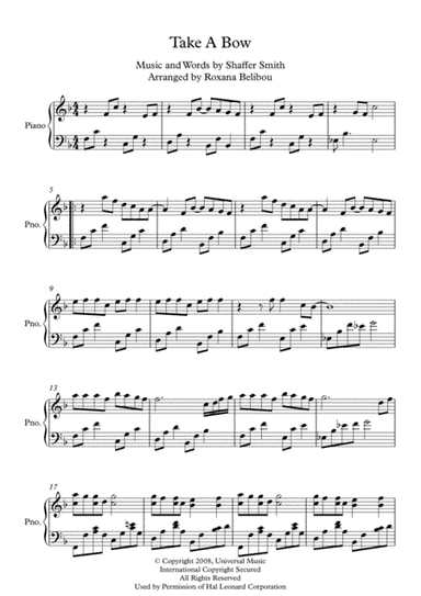 Take A Bow (arr. Roxana Belibou)