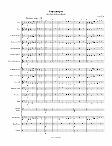 Skyscraper (for Grade 1 Concert Band)