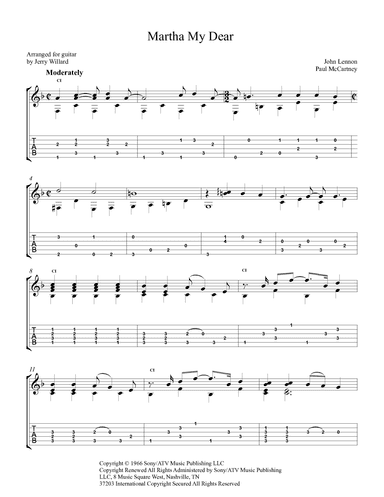 Martha My Dear (arr. Jerry Willard)