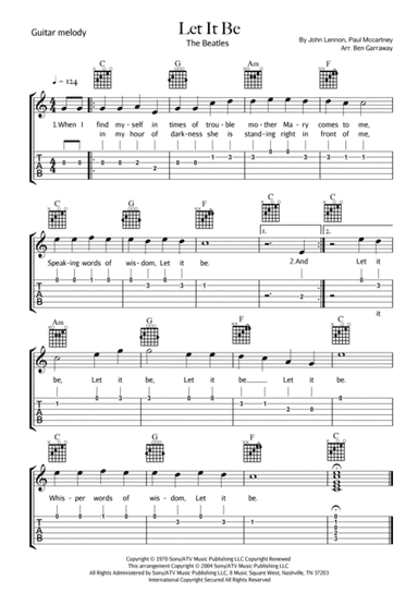 Let It Be (arr. Ben Garraway)