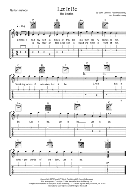 Let It Be (arr. Ben Garraway)