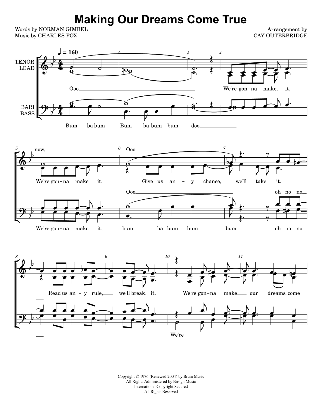 Making Our Dreams Come True (arr. Cay Outerbridge)