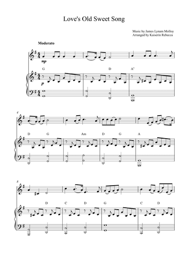 Love's Old Sweet Song (arr. Kaiserin Rebecca)