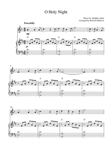 O Holy Night (arr. Kaiserin Rebecca)