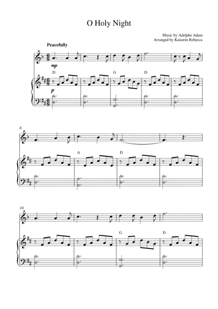 O Holy Night (arr. Kaiserin Rebecca)
