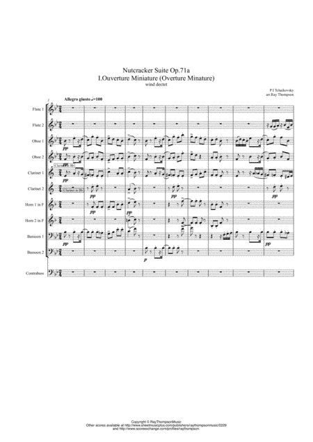 Tchaikovsky: Casse-Noisette (Nutcracker Suite)(Complete) Op.71a - symphonic wind (arr. Ray Thompson)