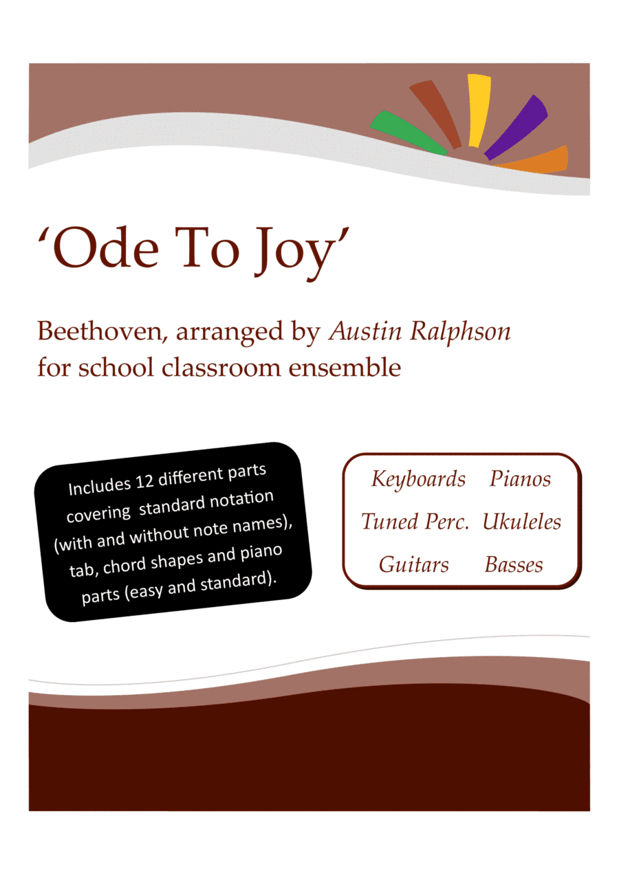Ode To Joy, from the 9th Symphony with backing track - Western Classical Music Classroom Ensemble (arr. Austin Ralphson)