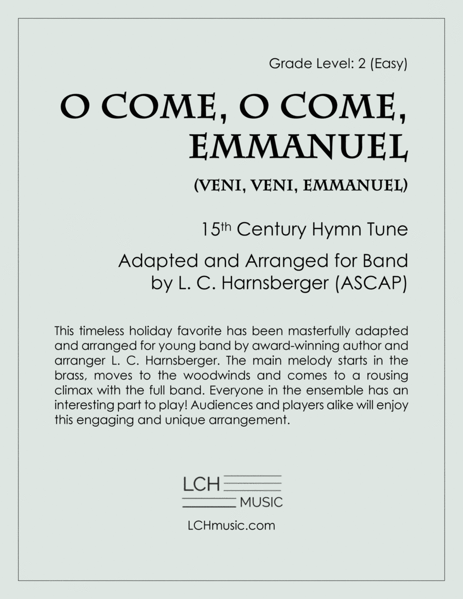 O Come, O Come, Emmanuel for Band, Grade 2 (Easy) arr. L. C. Harnsberger (arr. L. C. Harnsberger)