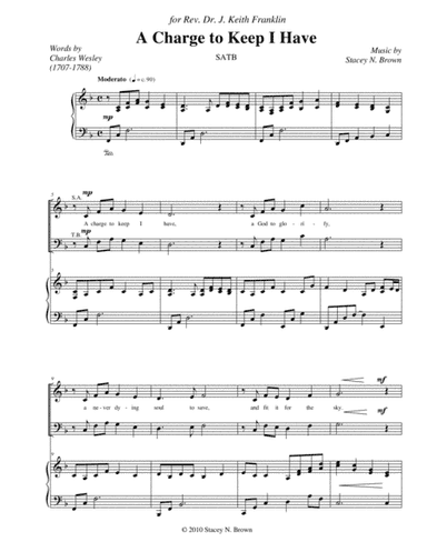 A Charge to Keep I Have (arr. Sunshine Music)