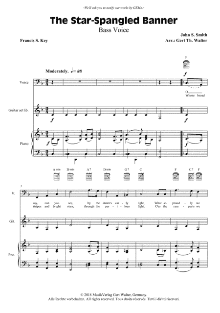 The Star-Spangled Banner (arr. Gert Th. Walter)