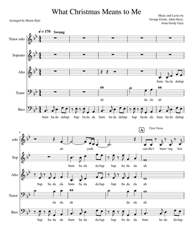 What Christmas Means To Me (arr. Maisie Ryle)