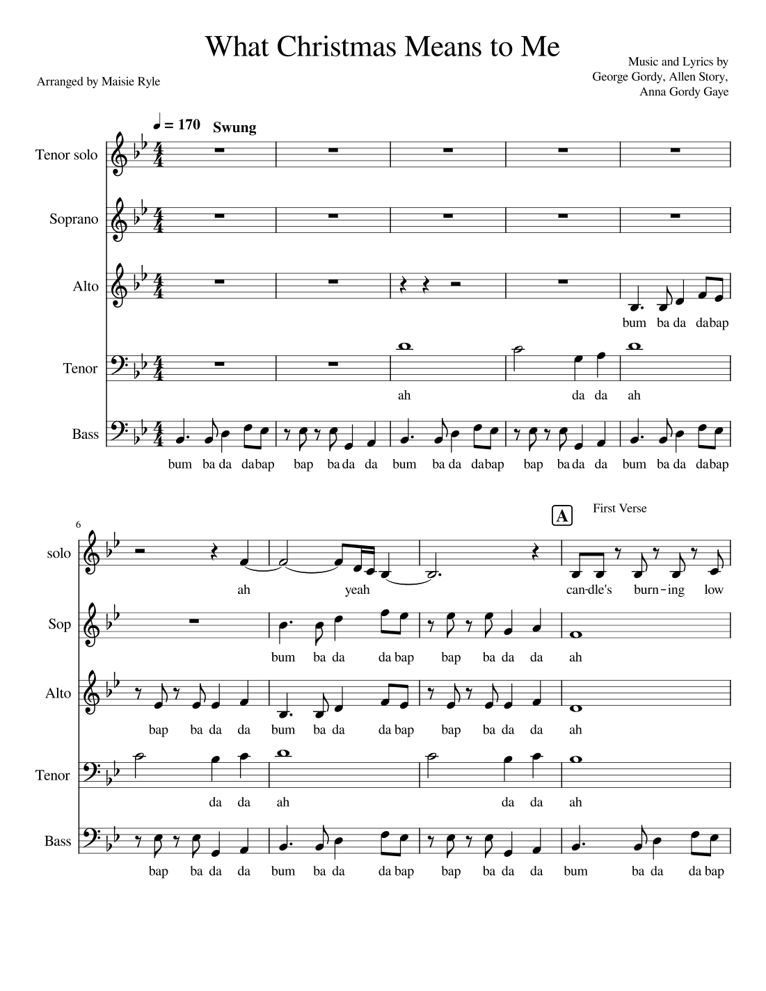 What Christmas Means To Me (arr. Maisie Ryle)