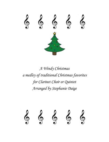 A Windy Christmas for Clarinet Choir or Quintet (arr. Stephanie Daige)