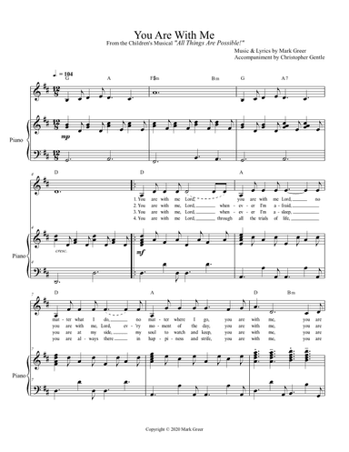 You Are With Me - From the Christian Children's Musical, "All Things Are Possible!"