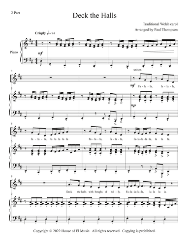 Deck the Halls (arr. Paul Thompson)
