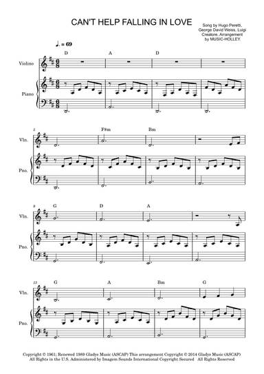 Can't Help Falling In Love (arr. Music-holley)